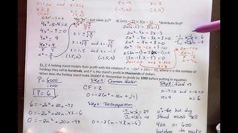 MPM2D Unit 6 Lesson 1