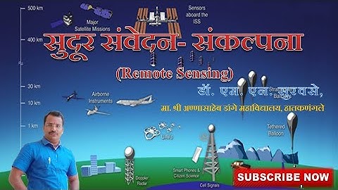 सुदूर संवेदन- संकल्पना (Introduction to Remote Sensing By Dr. M. N. Survase)
