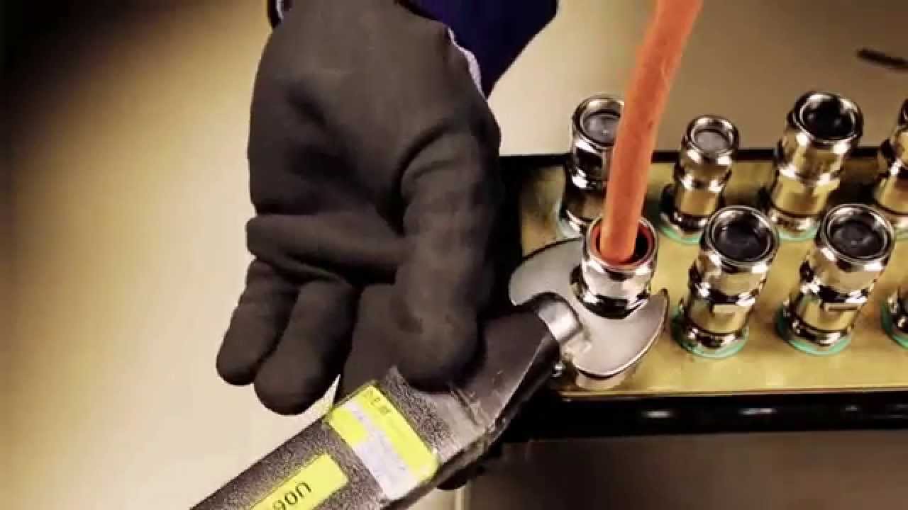 Assembly of an ADE6F Cable Gland with Braided Armored Cable YouTube