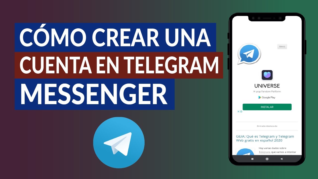 ¿Cómo Crear una Cuenta en Telegram Messenger? Paso a Paso YouTube