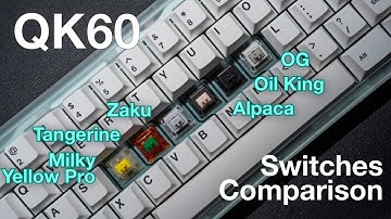 QK60 HHKB Sound Test w/ Milky Yellow Pro, Tangerine, Zaku, Alpaca, Oil King, OG