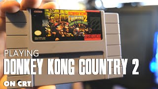 Donkey Kong Country 2 for SNES on a CRT (Memory Lane)