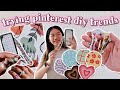 TRYING PINTEREST/TIKTOK DIY TRENDS! diy phone strap beads, wire rings, beaded jewelry & more!