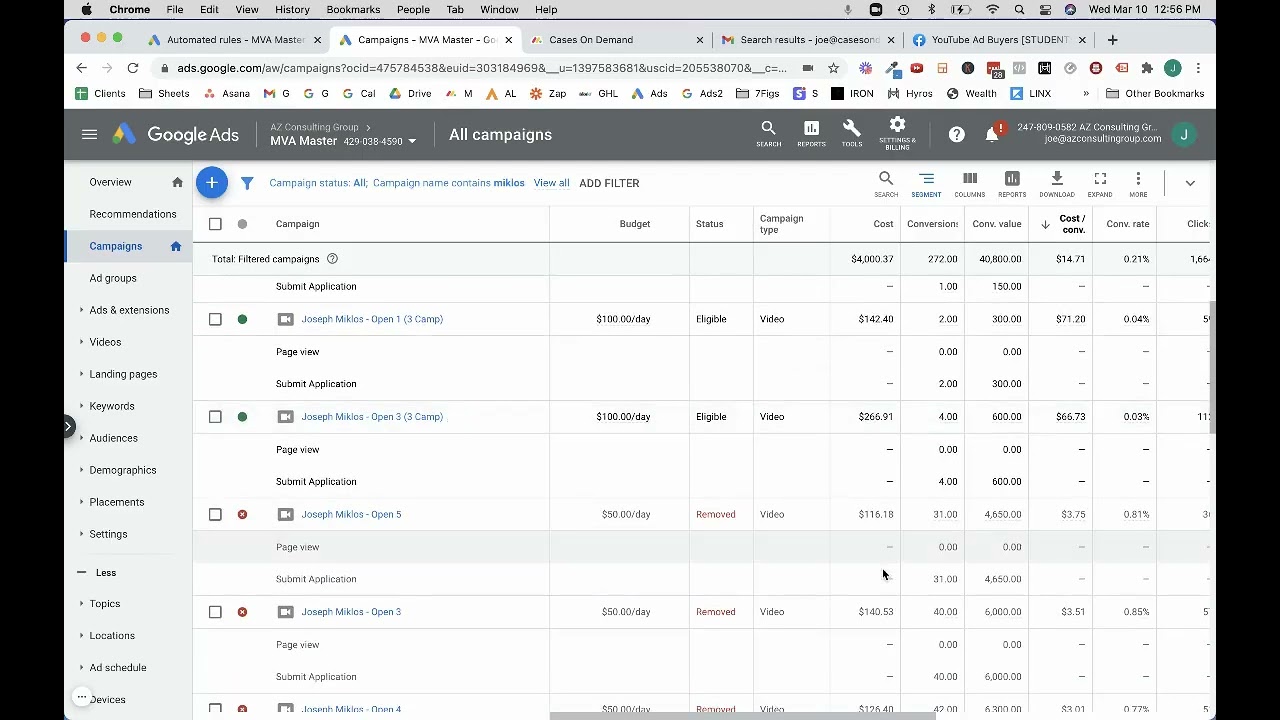 Как правильно повторно активировать ранее работавшие рекламные объявления на YouTube без необходи...