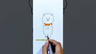 BT21 RJ drawing | BTS Jin Persona #bt21 #bts #jin #rj #seokjin #btsarmy #shorts #ytshorts