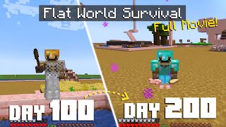 I Survived 200 Days on a Flat World with Nothing but... a Bonus Chest… Again! [FULL MOVIE]