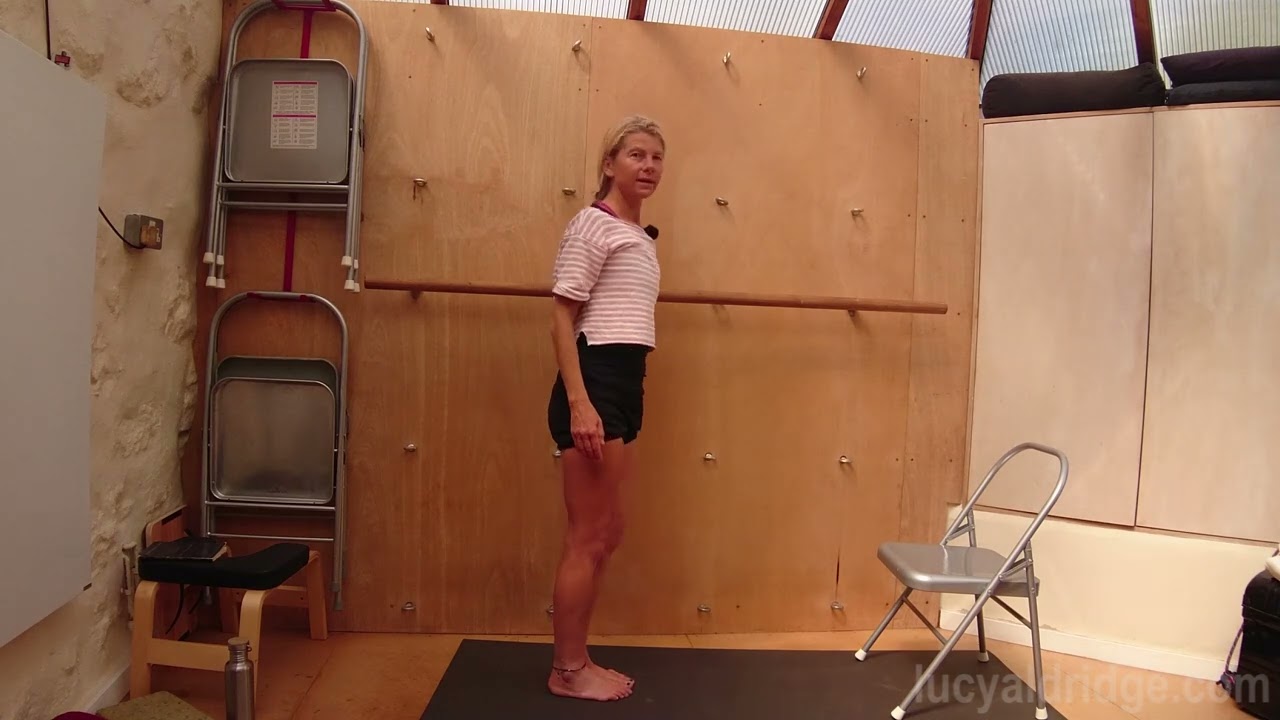 Improve balance and posture with Tadasana  and tree pose (Vrksasana) , Iyengar yoga with Lucy