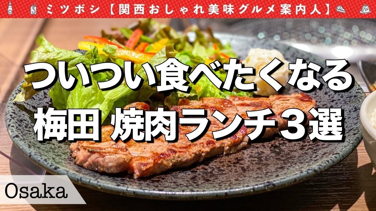 まじでメモって下さい コスパ立地重視の大阪梅田焼肉ランチ3選 飯vlog Youtube