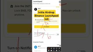 binance launchpool initia|initia airdrop |how to join binance init launchpool|bnb lock initia launch