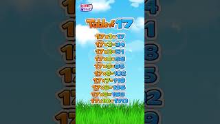 🔥 Table of 17 | 17 Ka Pahada | Learn Multiplication Table 17 | Kids Learning Shorts #shortsviral
