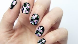 abstract nail tutorial flowers