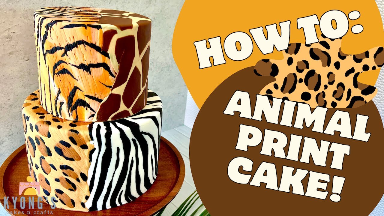 How to make an Animal Print Cake! Learn 4 different fondant animal prints and how to combine them!