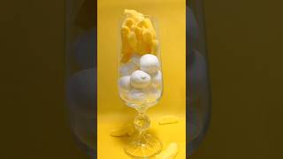 Satisfying sounds Glass, calpis marshmallow & Fini Jelly Bananas Gummy.☃? shorts asmr marshmello