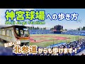 【アクセス】神宮球場への歩き方⚾️副都心線 北参道からも歩けます！