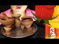 Clay pots with white cub crunching video 😋😋😋😋😋😋