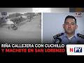 Riña callejera con cuchillo y machete en San Lorenzo