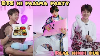 BTS Ki Pajama Party🥳🎉 //Part-1 //Real Hindi Dubbing // Run Episode97