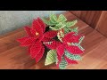 DIY Bead flower Christmas star 🌺  DIY Цветок Рождественская звезда из бусин 🌺.