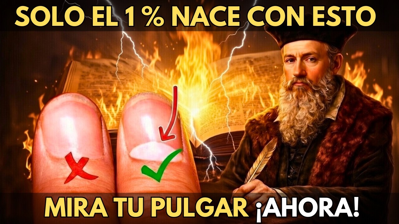 NOSTRADAMUS lo confirmó: Solo el 1% nace con esta MEDIA LUNA en la uña del pulgar - Mírala ahora!