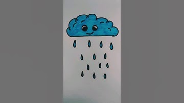 How To Draw Clouds #shorts #clouds #rain #drawing #draw #colors