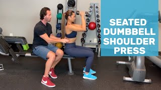 Seated dumbbell shoulder press