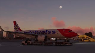 Edelweiss Airline Airbus A-320 Neo Gibraltar let you show how open the Doors in FS 2020 Full-Moon