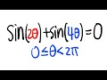 solve trig equations #4 (double angle formula)