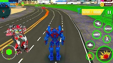 y Bus Robot Transform Wars – Air jet robot game Android Gameplay #1