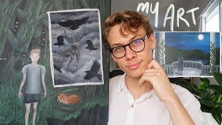 My Senior Art Portfolio Tour + the meanings behind my paintings