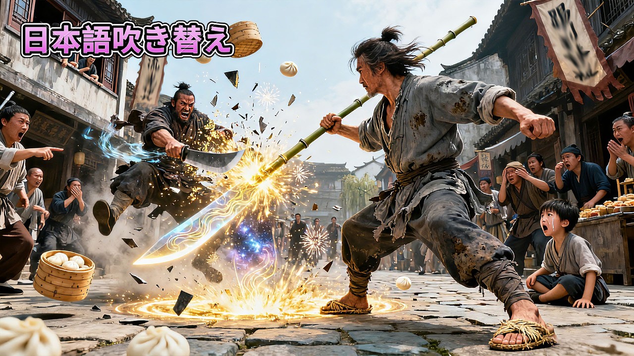 【日本語吹き替え】その糞尿処理係、正体は伝説の『流光武神』だった！我が子が辱められた時、隠した剣を取る…竹箒一閃で武林を血に染める！#kungfu