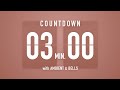 3 Minutes Countdown Timer Flip Clock 🎵 /  Ambient🧘‍♀️  Bells🔔