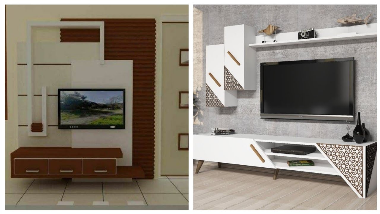 55Top Latest Lcd wall unitCabnits for Livingroom/#Simple Woodwork ...