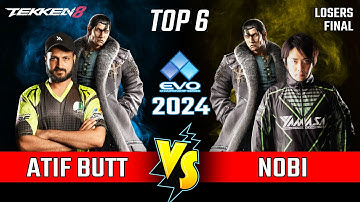 Atif Butt (Dragunov) vs Nobi (Dragunov) ➤ Evo 2024 USA - Tekken 8 - Top 6 - Losers Final