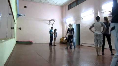 Занятие по танцу Zouk class in dance studio DancA 31 03 14 г. Гомель, Беларусь