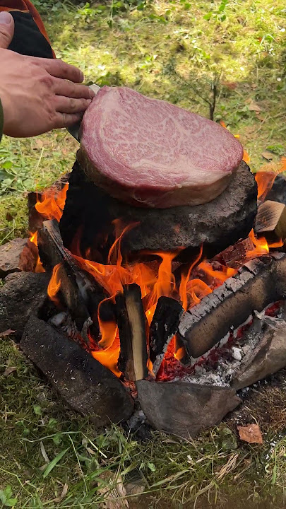 That's what meat is made for🔥#asmr  #nature #outdoorcooking #firekitchen