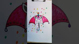 P99 Chị Chanh DIY chiếc ô cầu vồng tặng Fan nè #vetranh #tomau #paiting #diycute