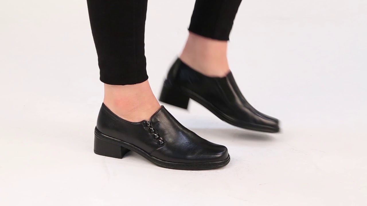high cut black leather shoes
