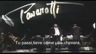 Luciano Pavarotti - La Mia Canzone al Vento (Lyrics) - FIFA Concert - 1990 chords