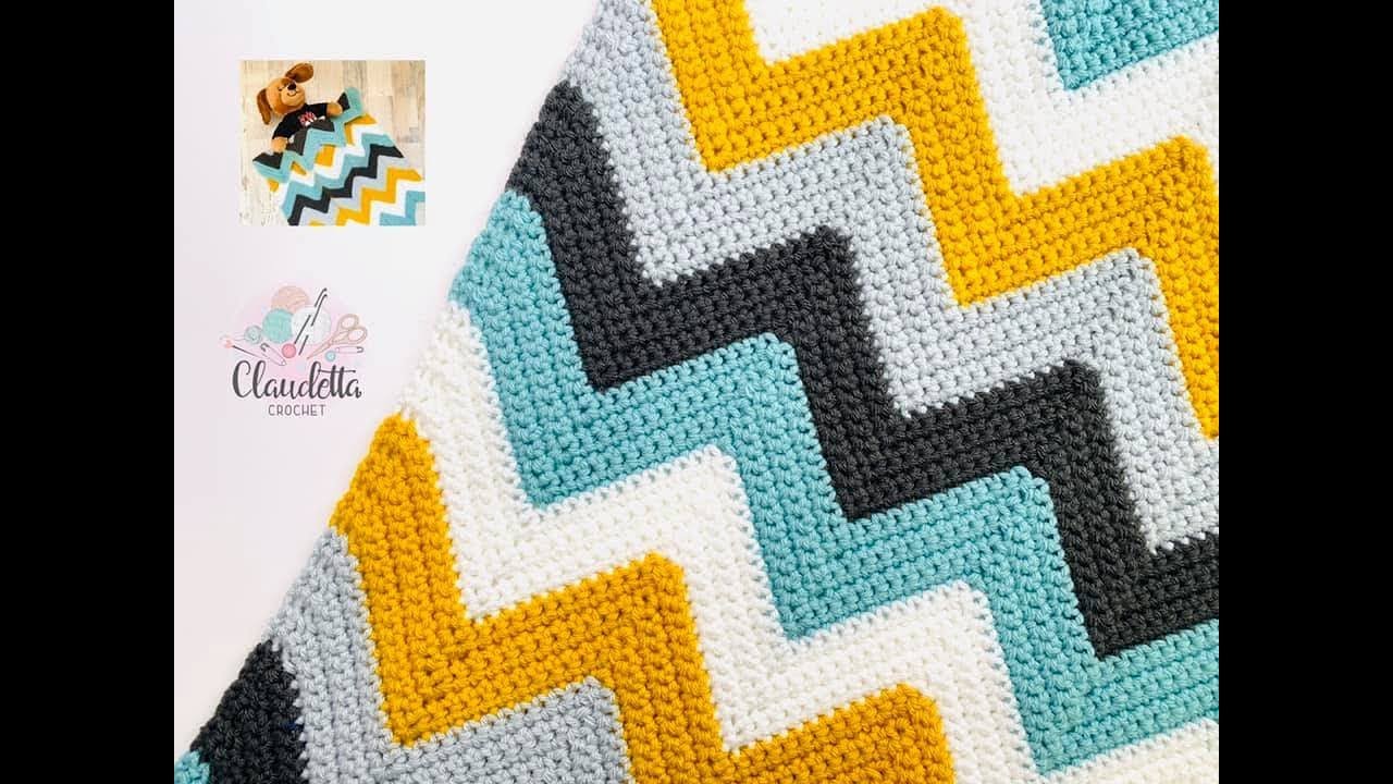 CROCHET CHEVRON STITCH EASY BABY BLANKET YouTube