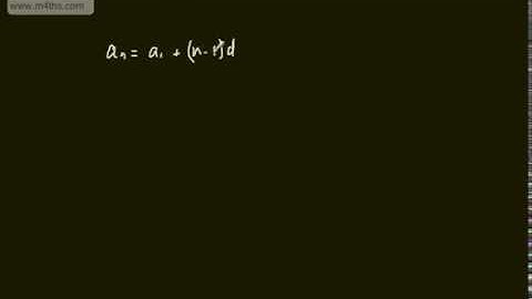 Core 1 - Sequences and Series (5) --  Arithmetic Sequences and Series Further examples