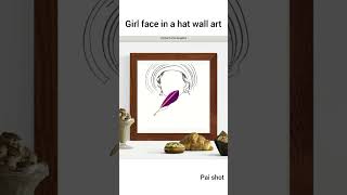 Girl in a hat illustration using python turtle #shorts #paishot #homedecor