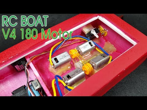 How To Make RC Boat With V4 180 Motor