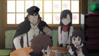 Kazuma meets Megumin's Parents and cute little Komekko | Konosuba - Legend of Crimson