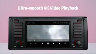 [IQ7439BL] 7 BMW E39 Android 14 Car Stereo with Qualcomm 665 8GB RAM 256GB ROM DTS DSP CarPlay