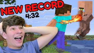 Minecraft Failure DESTROYS The WORLD RECORD (Joke Speedrun)