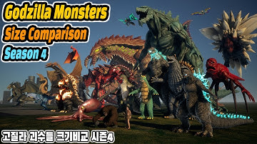 고질라 괴수들 크기비교 : 시즌4