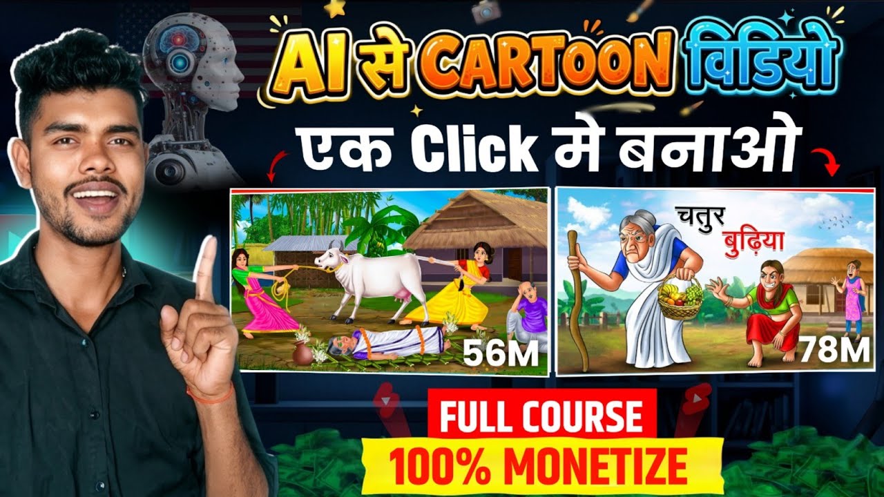 🎬 AI Se Cartoon Video Kaise Banaye | Step-by-Step Guide (2026) | ai video kaise banaye | cartoon