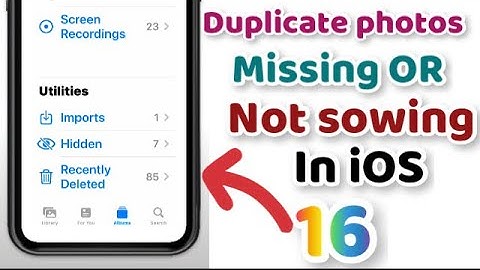 Duplicate photos Missing or not showing in iOS 16| Apple Tech world