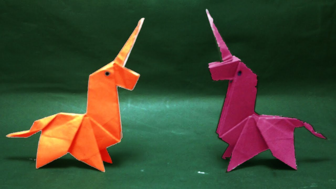Origami UnicornHow to make an origami Unicorn easy instructionspaper craft YouTube