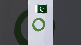color mixing of Pakistani Flag #shorts #satisfying #viral #trendingreels #colormixingmagic